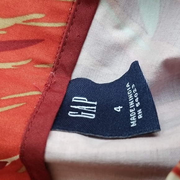 (4) GAP Palm Print Cotton Blend Skirt with Pockets Tropical Vacation Colorful - Picture 3 of 7